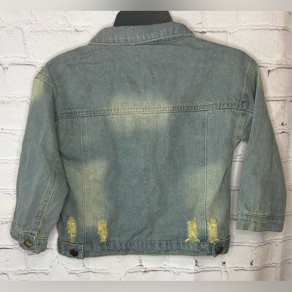 NWT Size 6/7 Distressed Jean Jacket - Picture 3 of 4